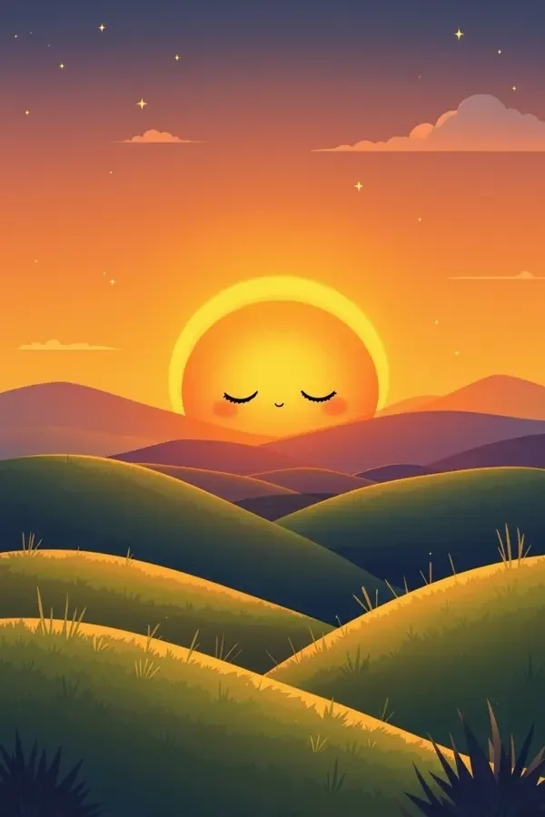 太阳公公要回家了