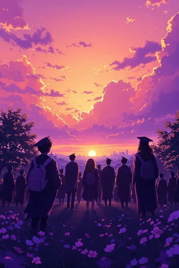 毕业日的那片晚霞