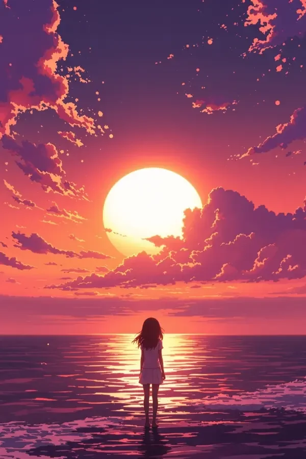 与海相遇的那个黄昏